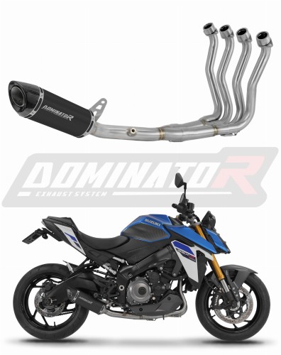 kompletny układ wydechowy z tłumikiem DOMINATOR Full System HP8 CZARNY pasujący do motocykla Suzuki GSX-S 1000 / 1000 GT / 950 2025