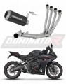 complete exhaust system with muffler DOMINATOR Full System GP BLACK fits to Honda CB 650 R / EClutch 2024  2025 6
