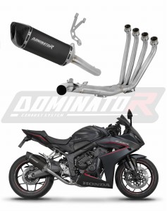 Honda CB 650 R  / E-Clutch 2024 - 2025 Full Exhaust System Collector Silencer HP6 BLACK + dB killer