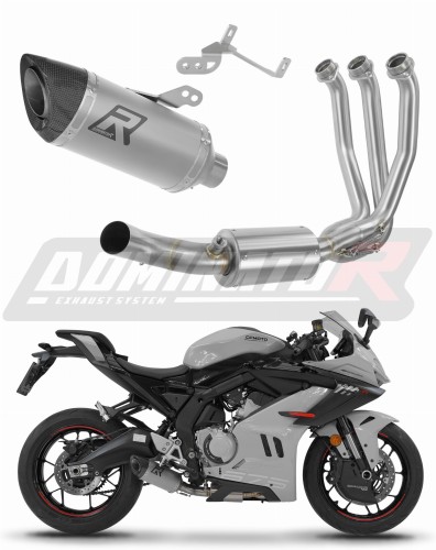 kompletny układ wydechowy z tłumikiem DOMINATOR Full System Tytanowy HP8 pasujący do motocykla CF MOTO 675 SR-R 2024 - 2026