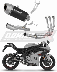 CF MOTO 675 SR-R 2024 - 2026 Sistem complet cu colector si toba de esapament S6 NEGRU + dB killer