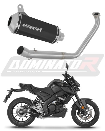 complete exhaust system with muffler DOMINATOR Full System OV G2 BLACK fits to Yamaha MT 125 2020