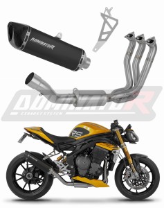 Triumph Speed Triple 1200 RS / RR 2021 - 2024 Sistem complet cu colector si toba de esapament HP6 NEGRU + dB killer