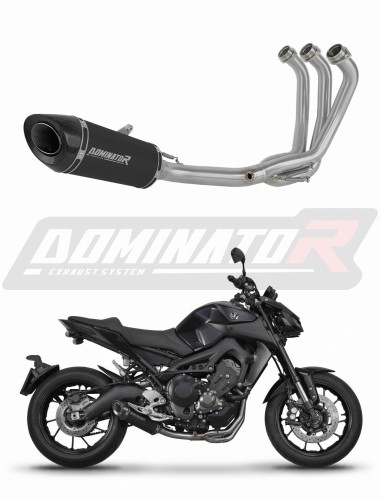 complete exhaust system with muffler DOMINATOR Full System HP8 BLACK fits to Yamaha MT09 2017  2020 4