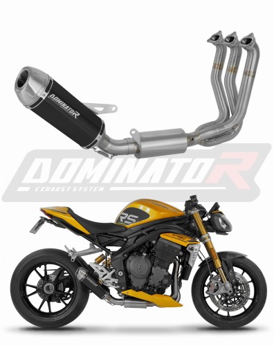 complete exhaust system with muffler DOMINATOR Full System S3 BLACK fits to Triumph Speed Triple 1200 RS / RR 2021  2024