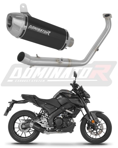 complete exhaust system with muffler DOMINATOR Full System S3 BLACK fits to Yamaha MT 125 2024  2026