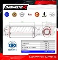 kompletny układ wydechowy z tłumikiem DOMINATOR Full System S3 CZARNY pasujący do motocykla Yamaha MT 125 202