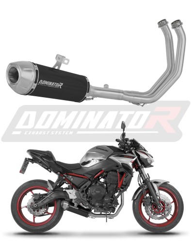 kompletny układ wydechowy z tłumikiem DOMINATOR Full System S3 CZARNY pasujący do motocykla Kawasaki Z650 2023 - 2026