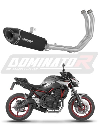 complete exhaust system with muffler DOMINATOR Full System HP8 BLACK fits to Kawasaki Z650 2023  2026