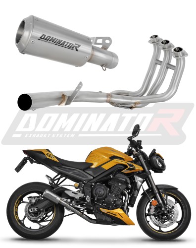 kompletny układ wydechowy z tłumikiem DOMINATOR Full System GPS pasujący do motocykla Triumph STREET TRIPLE 765 S / R / RS 2023 - 2024 4