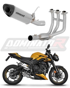 Triumph STREET TRIPLE 765 S / R / RS 2023 - 2024 Sistem complet cu colector si toba de esapament Titan HP8 + dB killer