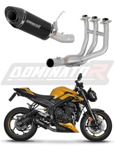 Triumph STREET TRIPLE 765 S / R / RS 2023 - 2024 Sistem complet cu colector si toba de esapament HP8 NEGRU + dB killer