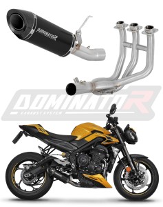 Triumph Street Triple 765 RS 2024 - 2025 Sistem complet cu colector si toba de esapament HP8 NEGRU + dB killer