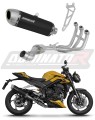 complete exhaust system with muffler DOMINATOR Full System S6 BLACK fits to Triumph Street Triple 765 RS 2024  2025 5