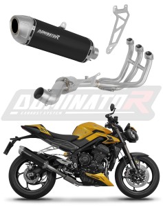 Triumph Street Triple 765 RS 2024 - 2025 Sistem complet cu colector si toba de esapament S6 NEGRU + dB killer