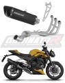 complete exhaust system with muffler DOMINATOR Full System HP6 BLACK fits to Triumph Street Triple 765 RS 2024  2025 5