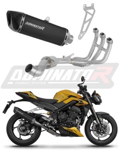 Triumph Street Triple 765 RS 2024 - 2025 Sistem complet cu colector si toba de esapament HP6 NEGRU + dB killer