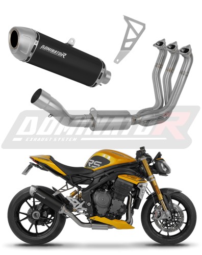 complete exhaust system with muffler DOMINATOR Full System S6 BLACK fits to Triumph Speed Triple 1200 RS / RR 2021  2024